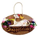 ETT Kedi Figürlü El Yapımı Hoşgeldiniz Kapı Süsü 562741421066