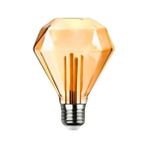Ett Ledx Gd-95 Kırılmaz Gövde Diamond Elmas Kesim 4,5 Watt Amber Rustik Ampul