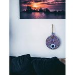 ETT Mandala Desen Mavi Mor Nazar Boncuklu Füzyon Cam El İşçiliği 12 Cm Duvar Süsü Nazarlık Hediyelik Eşya 562741421287