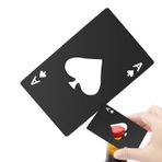 EUBEISAQI Ace of Spades Kart Şişe Açacağı | Bar için Şişe Kapağı Açacağı | Paslanmaz Çelik Ace of Spades Şişe Açacağı, Cüzdan Cebi için, Düğün Partisi için Kapak Açacakları
