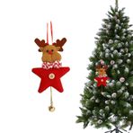EUBEISAQI Pentagram Noel Dekoru, Noel Ağacı Yıldız Süsleri,Çan ve Noel Öğeli Yıldız Kolye | Noel Ağacı Süsü, Ev için Pentagram Dekorasyonu