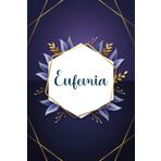 Eufemia: Taccuino personalizzato con il nome Eufemia | Regalo di compleanno per moglie, mamma, sorella, figlia ... | Foglie blu | 110 pagine a righe, Piccolo formato 6x9 pollici (15,24 x 22,86 cm)
