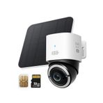 eufy Security 4G LTE Cam S330, 4K Hücresel Kablosuz Güvenlik Kamerası, Pan ve Tilt, Güneş Enerjili, 4G ve Wi-Fi İkili Mod, AI İnsan/Araç Takibi, SIM Kart ve 32GB SD Kart ile