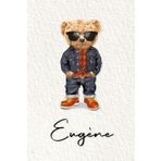 Eugène: Cahier personnalisé avec prénom Eugène | Cadeau d'anniversaire pour enfant, garçon, homme, copain ... | Nounours | 110 pages lignée, Petit Format 6x9 pouces (15,24 x 22,86 cm)