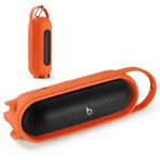 EUGOOCX Beats Pill 2024 için Silikon Taşıma Çantası Kapağı Taşınabilir Bluetooth Hoparlör, Koruyucu Kılıf Seyahat Kılıfı Hoparlör Aksesuarları (Turuncu)