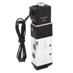 Eujgoov 2 Konumlu 5 Yollu Solenoid Valf, 0,15‑0,8Mpa Pnömatik Solenoid Valf, Endüstriyel Otomasyon Için Telli Hava Kompresörü Parçaları (DC24V)