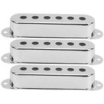 Eujgoov 3 Adet Tekli Teslimat Kapağı Pirinç 48 mm/50 mm/52 mm Müzik Enstrüman Aksesuarları, ST SQ Elektrikli Gitar için Gitar Pikap Kapağı (Gümüş)