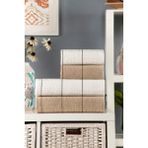 Eumenia Sahara 4'lü Banyo Havlu Seti Bej-Krem Pamuk Polyester 50 x 85 cm ve 70 x 140 cm Yumuşak Dokulu - Bej - Krem