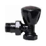 Eurasia 1/2" Köşe Pex Radyatör Vanası Siyah - 3 x 5 - Mat Siyah