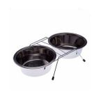 Euro Dog DDWF2BCP-12 Pt 11.5 cm İkili Ayaklı Metal Mama Kabı