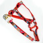 Euro Dog Pembe Kamuflaj 25 mm 120 cm Köpek Uzatma Tasması ve Göğüs Tasması Takımı