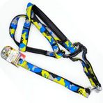 Euro Dog Sarı Kamuflaj 25 mm 120 cm Köpek Uzatma Tasması ve Göğüs Tasması Takımı