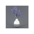 Euro Flora Beyaz Gri 10x15 cm İki Renkli Seramik Vazo