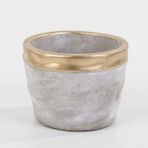 Euro Flora Dore Bantlı Beton 12x9 cm Saksı