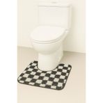 EUROBANO 60X50 cm Yıkanabilir Kaymaz Taban Banyo Klozet Önü Tekli Paspas Shaggy