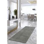 Eurobano Home - Doğal Kaymaz Tabanlı Yumoş Gri Shaggy Yolluk Halı - 100 x 500 cm