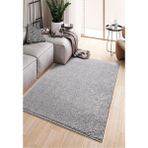 Eurobano Home - Doğal Kaymaz Tabanlı Yumoş Gri Shaggy Yolluk Halı - 80 x 350 cm