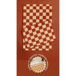 EUROBANO Yarım Ay Paspas Dama Desenli Kaymaz Taban Yıkanabilir 2 Parça Banyo Paspası Chess