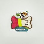 Eurodog 16x10 cm Renkli Peluş Kemik Köpek Oyuncağı