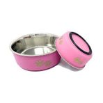Eurodog 480 ml Pati Desenli Pembe Mama Su Kabı