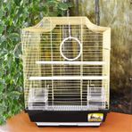 Eurogold 34.5x28x45.5 cm Pirinç Yayvan Tepe Düz Çatı Kuş Kafesi