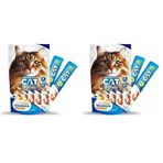 EuroGold Cat Sıvı Kedi Ödülü Somon-Karides 5x15 gr 2li paket