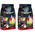 EuroGold Deluxe Blend Gerçek Elmalı Premium Paraket Kuşu Yemi, 1 Kg 2li paket