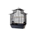 Eurogold QH 47x36x62 cm Çin Çatılı Siyah Papağan Kafesi