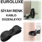 EUROLUXE 3 Adet Yapışkanlı Kablo Sabitleyici Düzenleyici Çok Amaçlı Kablo Tutucu Kablo Toplayıcı - Siyah