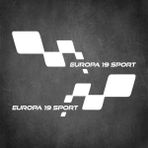Europa 19 Sport Sticker - Europa Sticker - Renault Sticker - Kapı Altı Sticker - Oto Sticker - Araba Sticker - 20cm X 8cm - Beyaz