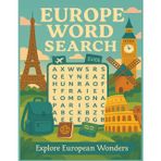 Europe Word Search Puzzle Book for Adults: Fun and Relaxing 8.5 X 10 BIG FONTS Puzzles Featuring Cities, Food, Landmarks, and Culture from Across Europe
