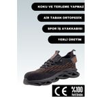 eurosantex Spor Iş Ayakkabısı Air Taban Ortopedik Çelik Burunlu Iş Ayakkabısı Sb Siyah