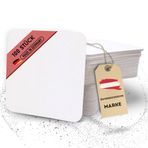 EV® Bira Kapağı Karton - 100 Adet, Köşeli (9,3 x 9,3 cm) - Alman Malı - Boyama ve El İşi için Boş Altlık - Yaratıcı Kafalar için Mükemmel Kendin Yap Seti
