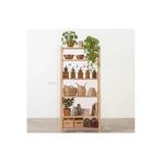 Ev Dekka 170X40 Cm Doğal Masif Ahşap 6 Katlı Kitaplık Ve Dekoratif Çok Amaçlı Raf Ünitesi