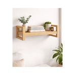 Ev dekka Doğal Masif Ahşap Kitaplık ve Dekoratif Duvar Rafı - 30x8x11 cm Modern Tasarım