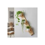 Ev dekka Matkap Gerektirmeyen Modern Duvar Rafı - 3 Katlı Ahşap Saksı Standı 60x10 cm
