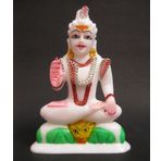 Ev Dekoru için Hint Mermer Lord Shiv Idol | Ofis Dekoru için 9 İnç El Yapımı Mahakal Heykeli | Shivratri Hediye Heykeli | Bilgelik ve Refah Tanrısı Heykel