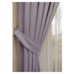 Ev Depo Home Taç Lila Düz Renk Pileli Soft Fon Perde 1/2 Seyrek Pile Tek Kanat TACPTKFONPERDE003, Lila, 60 x 240