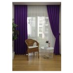 Ev Depo Home Taç Mor Düz Renk 1/3 Sık Pileli Fon Perde Sık Pile Tek Kanat EVDADAMR1001, Mor, 130 x 250