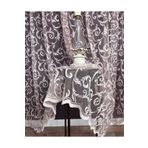 Ev Depo Home Taç Şal Desen 1/3 Sık Pile Tül Perde Tek Kanat SALDSNPDRSIK, Pudra, 130 x 260