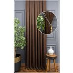 Ev Depo Home Taç Sütlü Kahve Düz Renk Fon Perde Pilesiz Düz Dikim Ekstrafor Büzgü Tek Kanat TYC7U4UTTN169297145837014, Sütlü Kahve, 100 x 260