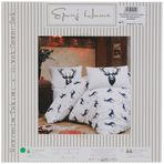 Ev & Home EP-017024 Kolay Ütülenir Geyik Lacivert Tek Kişilik Nevresim Takımı