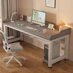 Ev Ofis için Büyük Modern Bilgisayar Masası Sağlam Metal Çerçeve Yazı Masası Oyun İş İstasyonu 100 cm x 59 cm Gri Çalışma Masası Çalışma ve Çalışma için İdeal