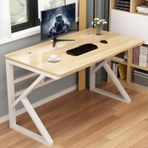 Ev Ofis için Modern Büyük Ofis Masası İş İstasyonu - Sağlam Metal Çerçeve Basit Stil Yazı Masası Çalışma ve Bilgisayar Kullanımı ve Şık Tasarım için İdeal