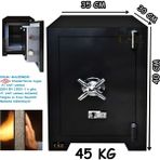 Ev ve Ofis Tipi Çelik Para Kasası Güvenli Para Kasası-40cm-45kg - Antrasit