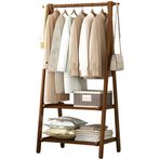 Ev veya Ofis için Ayakkabı Depolu Katı Ahşap Portmanto 3'ü 1 Arada Giriş Yolu Katlanabilir Portmanto Standı (86 cm x 40 cm x 160 cm)