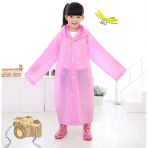 Eva Bordo Pratik Trend Çocuk Yağmurluğu Unisex 8- 12 Yaş Pembe Standart