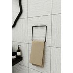 EVA METAL TASARIM Yapışkanlı Havluluk Siyah Havlu Askısı Metal Havlu tutacağı Banyo Mutfak Havluluğu Minimal Tasarım