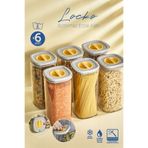 Eva Mia 6x Adet Şeffaf Locko Sızdırmaz Saklama Kabı 2LT & Erzak Kabı