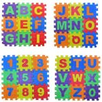 Eva Puzzle Harf ve Sayılar Oyun 36 Parça Puzzle 9cm x 9cm Yer Karosu